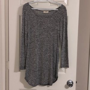 Gray long sleeve sweater dress